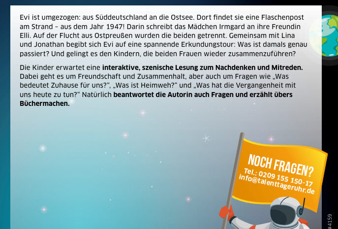 Teilnahme der AKS an den Talenttagen Ruhr 2025 – zwei exklusive Klassenraum-Lesungen mit der Jugendbuchautorin Andrea Behnke –